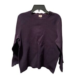 H&M Knit Top with 3/4 Sleeves Navy Small NWT